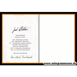 Autograph Turnen | Jack GÜNTHARD (OS-Gold 1952 Schweiz)