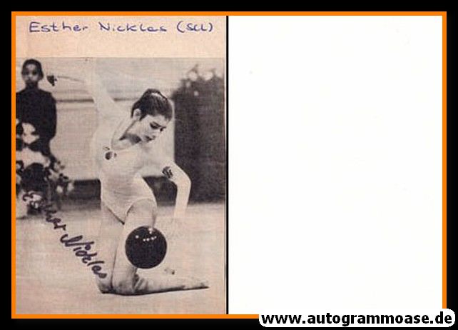 Autogramm Gymnastik | Esther NICKLAS | 1980er (Wettkampf SW DDR) 