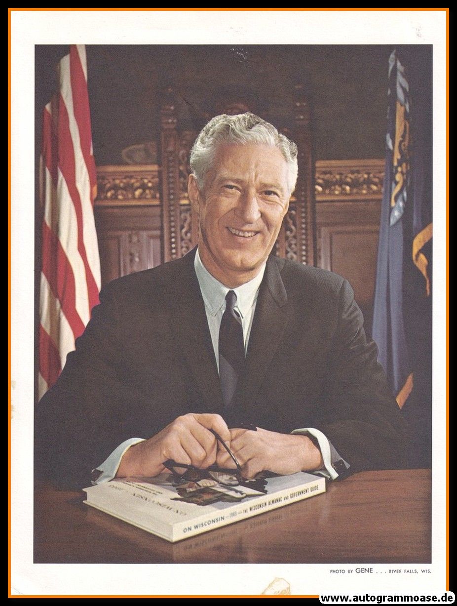 Autogramm Politik (USA) | Warren P. KNOWLES | Gov. Wis. | 1960er (Portrait Color XL)