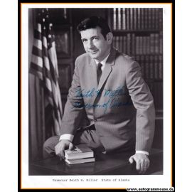 Autogramm Politik (USA) | Keith H. MILLER | Gov. Alaska | 1960er Foto (Portrait SW XL)