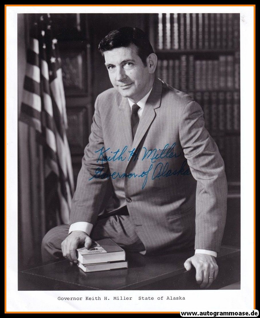 Autogramm Politik (USA) | Keith H. MILLER | Gov. Alaska | 1960er Foto (Portrait SW XL)