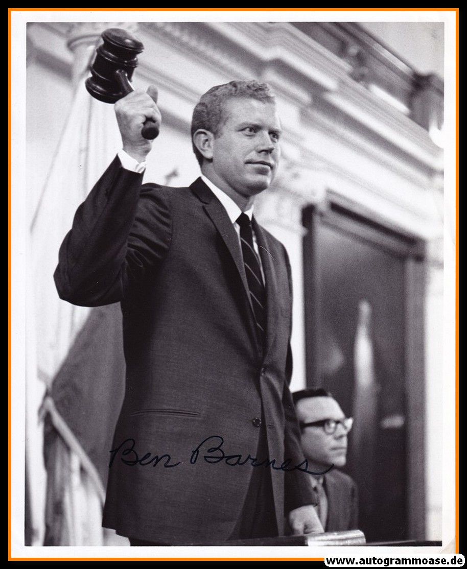 Autogramm Politik (USA) | Ben BARNES | Lt. Gov. Texas | 1960er Foto (Portrait SW XL)