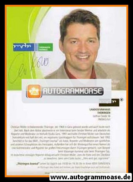 Autogramm TV | MDR | Christian MÜLLER | 2010er "Thüringen Journal"