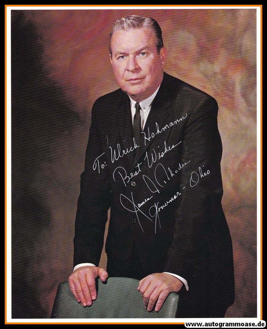 Autogramm Politik (USA) | James A. RHODES | Gov. Ohio | 1960er (Portrait Color XL)