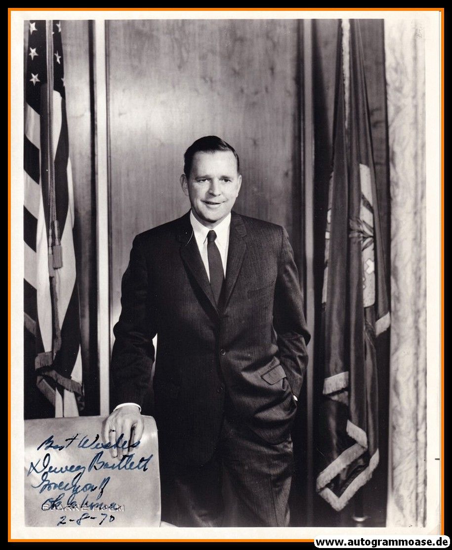 Autogramm Politik (USA) | Dewey F. BARTLETT | Gov. Okla. | 1960er Foto (Portrait SW XL)