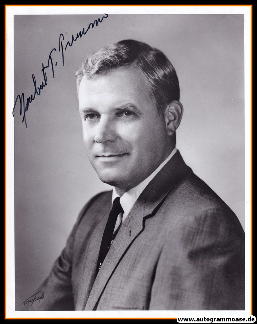 Autogramm Politik (USA) | Norbert T. TIEMANN | Gov. Neb. | 1960er Foto (Portrait SW XL)