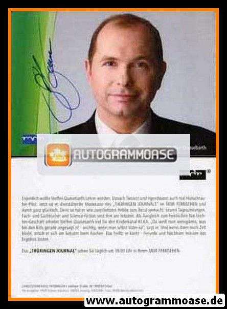 Autogramm TV | MDR | Steffen QUASEBARTH | 2010er "Thüringen Journal"