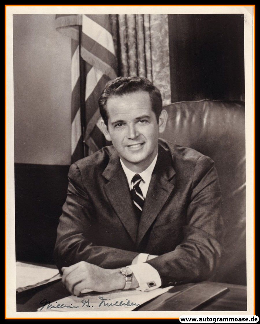 Autogramm Politik (USA) | William G. MILLIKEN | Gov. Mich. | 1960er Foto (Portrait SW XL)