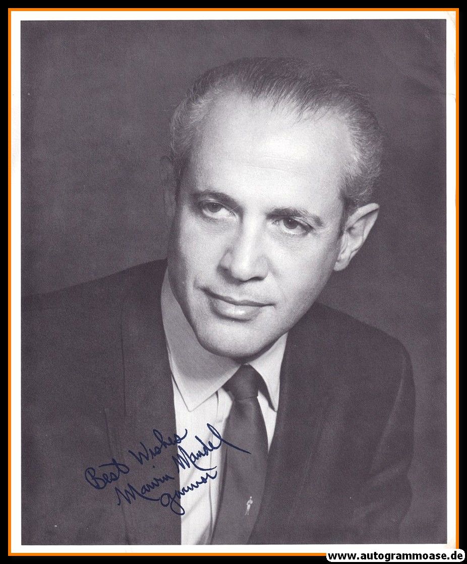 Autogramm Politik (USA) | Marvin MANDEL | Gov. Md. | 1960er (Portrait SW XL)