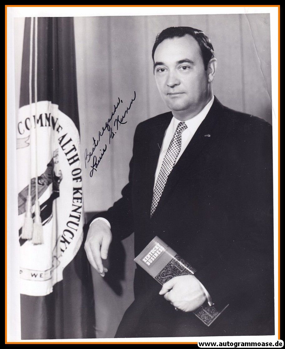 Autogramm Politik (USA) | Louie B. NUNN | Gov. Ky. | 1960er Foto (Portrait SW XL)