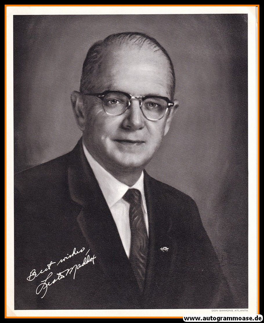Autogramm Politik (USA) | Lester MADDOX | Gov. Ga. | 1960er (Portrait SW XL)