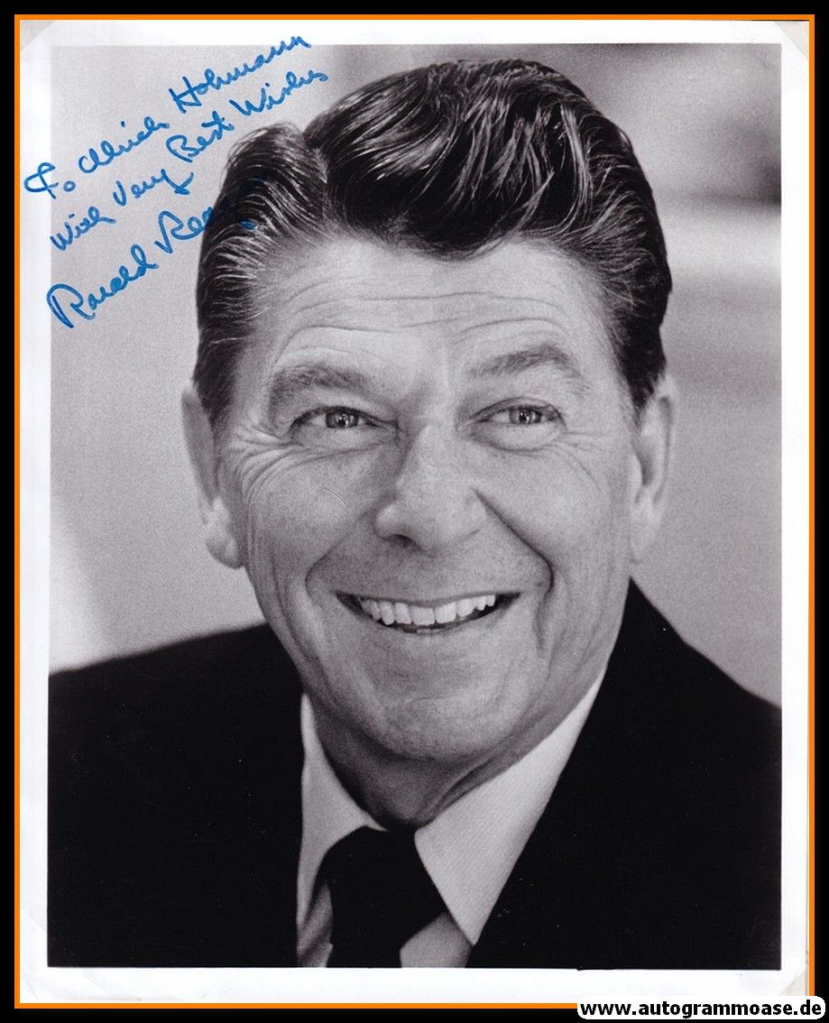 Autogramm Politik (USA) | Ronald REAGAN | POTUS | 1960er Foto (Portrait SW XL)