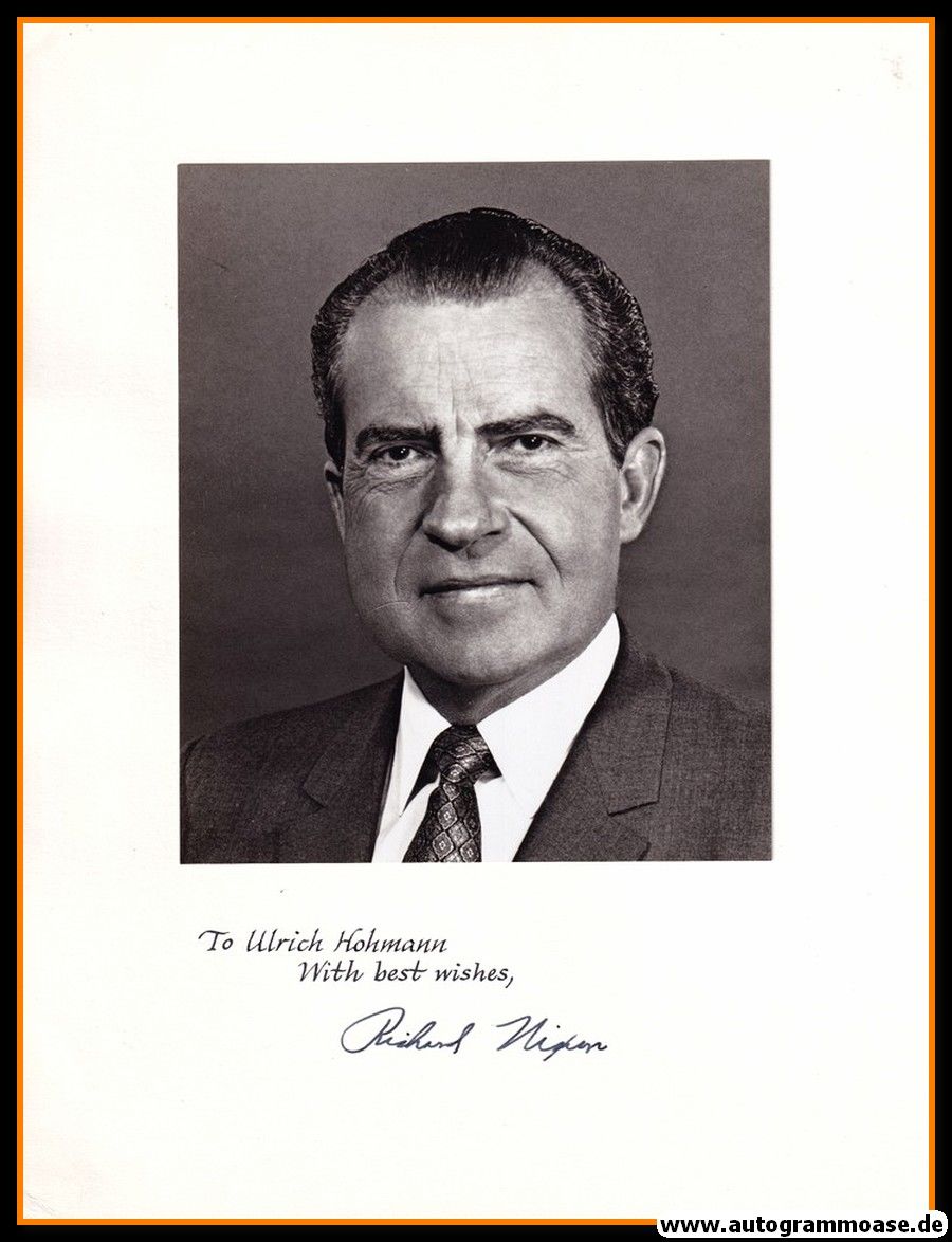 Autogramm Politik (USA) | Richard NIXON | POTUS | 1960er (Portrait SW XL)