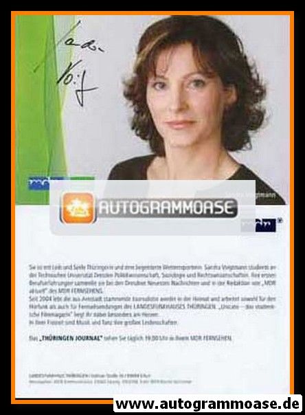 Autogramm TV | MDR | Sandra VOIGTMANN | 2010er "Thüringen Journal"