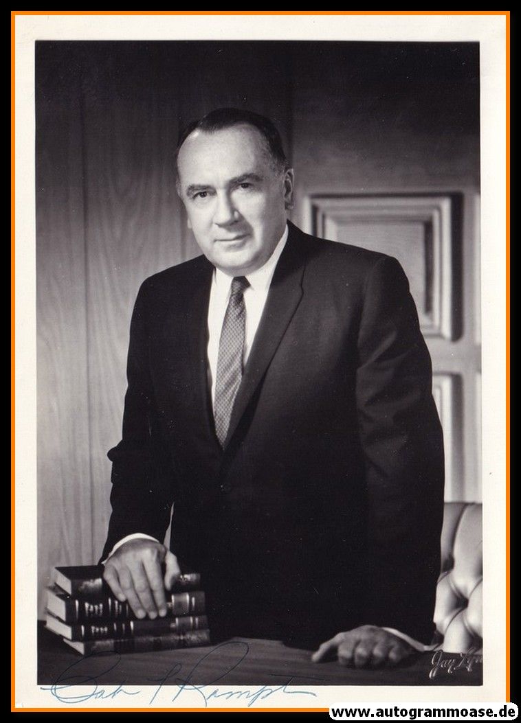 Autogramm Politik (USA) | Calvin L. RAMPTON | Gov. Utah | 1960er Foto (Portrait SW M)