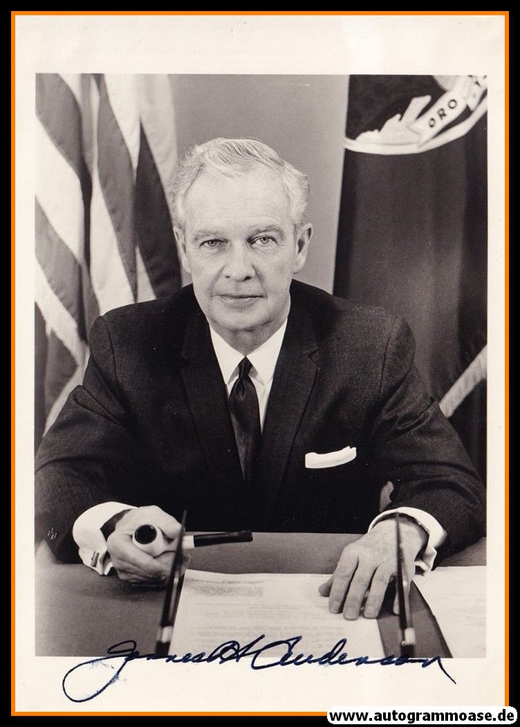 Autogramm Politik (USA) | Forrest H. ANDERSON | Gov. Mont. | 1960er Foto (Portrait SW M)