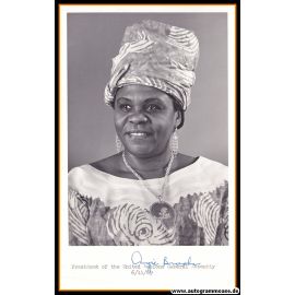 Autogramm Politik (Liberia) | Angie E. BROOKS | Präsidentin UNGA | 1960er (Portrait SW M)