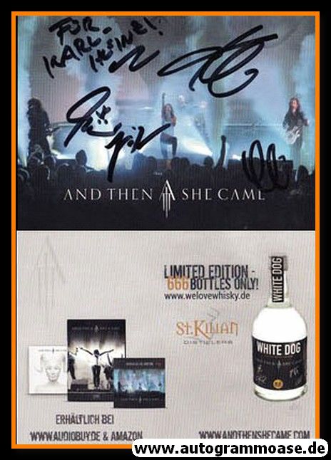 Autogramme Rock | AND THEN SHE CAME | 2016 "Bonsoir At The Abbatoir"