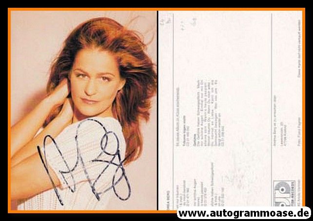 Autogramm Schlager | Andrea BERG | 1997 "Träume Lügen Nicht" (Portrait Color Jupiter)