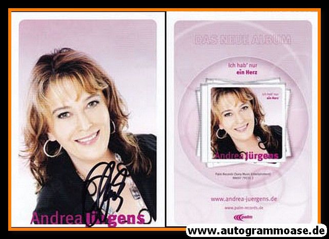 Autogramm Schlager | Andrea JÜRGENS | 2010 "Ich Hab Nur Ein Herz" (Portrait Color Palm)