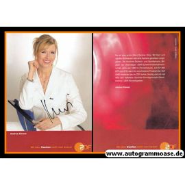 Autogramm TV | ZDF | Andrea KIEWEL | 2000er "Fernsehgarten" (Portrait Color) rot 2