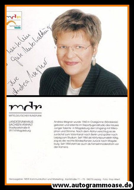 Autogramm TV | MDR | Andrea WEGNER | 2000er "Sachsen-Anhalt Heute"