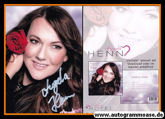 Autogramm Schlager | Angela HENN | 2017 "Verliebt" (Portrait Color Schlager-Hotel)