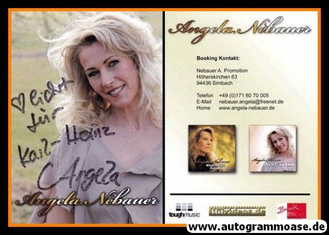 Autogramm Schlager | Angela NEBAUER | 2012 "Wenn Starke Stürme Wehn" (Portrait Color Tough)