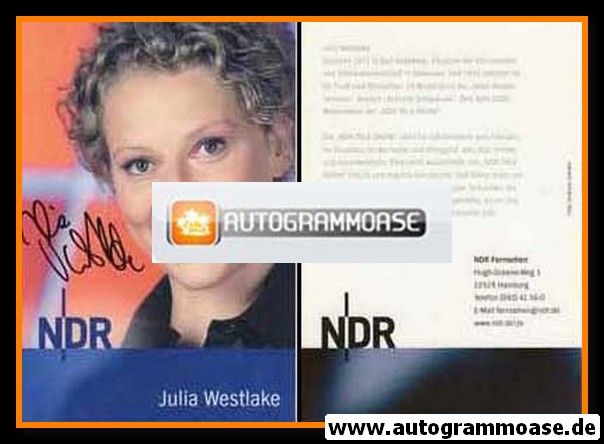 Autogramm TV | NDR | Julia WESTLAKE | 2000er "NDR Talk Show" (Garreis)