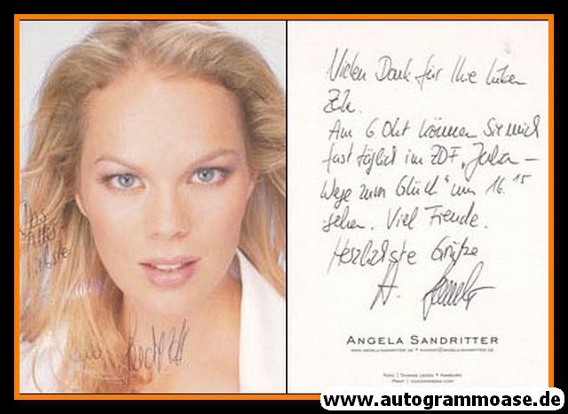 Autogramm Schauspieler | Angela SANDRITTER | 2000er (Portrait Color) Leidig