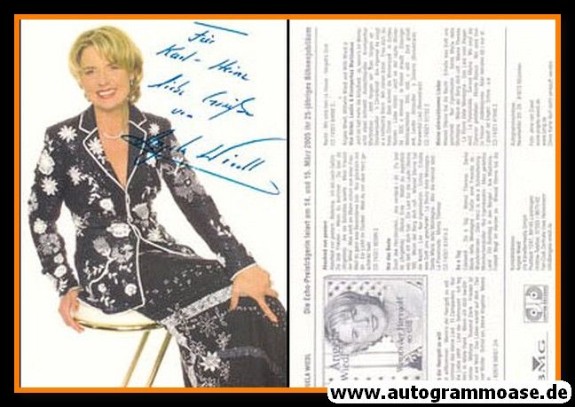Autogramm Volksmusik | Angela WIEDL | 2004 "Wenns Der Herrgott So Will" (Portrait Color BMG)