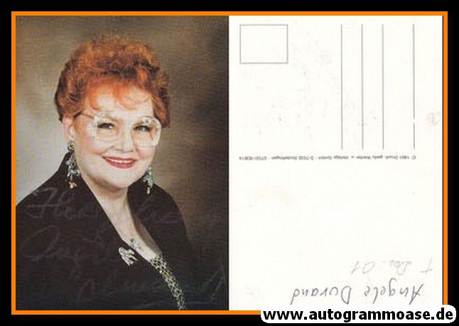 Autogramm Schlager | Angele DURAND | 1991 (Portrait Color gedu)