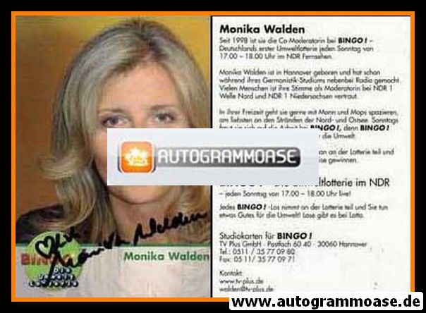 Autogramm TV | NDR | Monika WALDEN | 2000er "BINGO!"