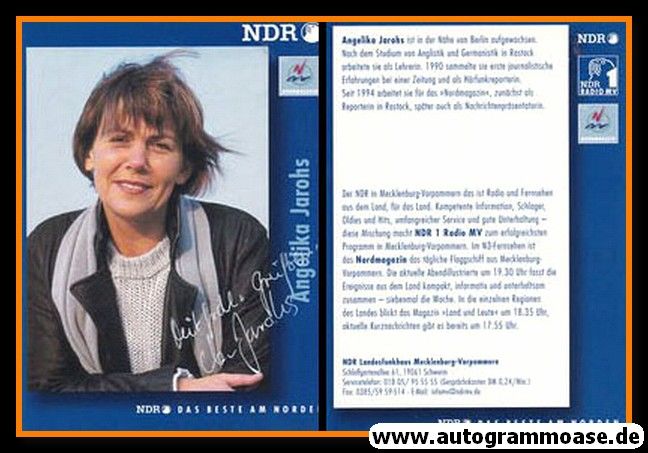 Autogramm TV | NDR | Angelika JAROHS | 1990er "Nordmagazin"