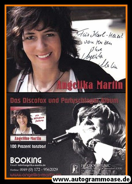 Autogramm Schlager | Angelika MARTIN | 2013 "Die Wilden Jahre" (Portrait Color Foxdog)