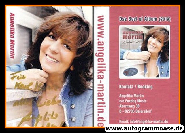 Autogramm Schlager | Angelika MARTIN | 2019 "LiebesLeben" (Portrait Color Foxdog)