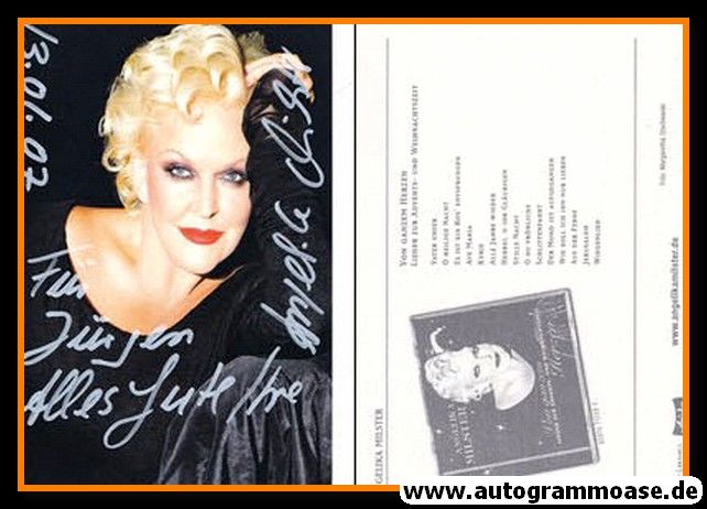 Autogramm Schlager | Angelika MILSTER | 2005 "Von Ganzem Herzen" (Portrait Color Sony)