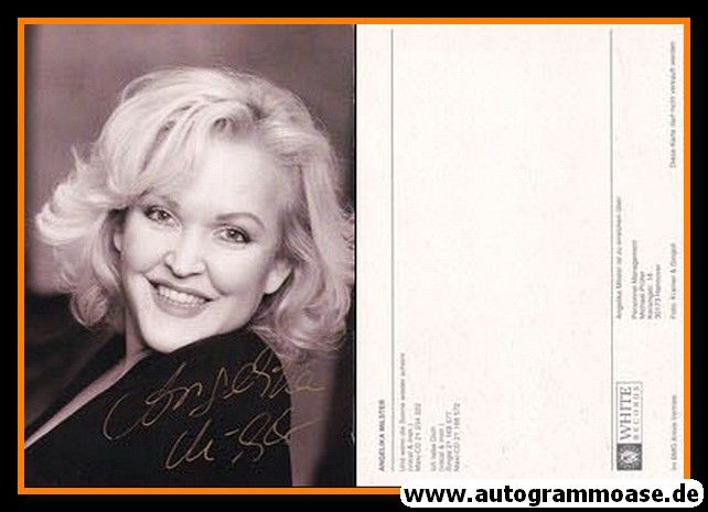 Autogramm Schlager | Angelika MILSTER | 1995 "Und Wenn Die Sonne ..." (Portrait SW White)