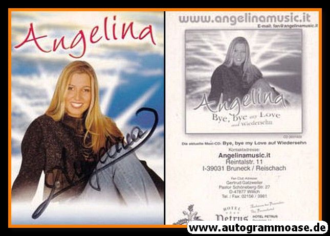 Autogramm Schlager | Brigitte AICHNER (Angelina) | 2001 "Bye Bye My Love"