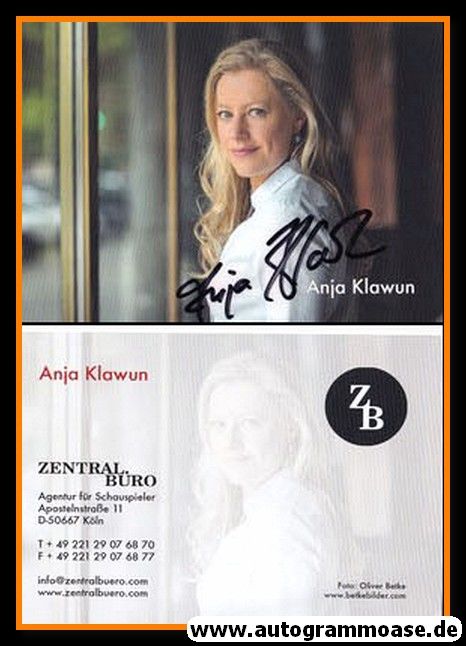 Autogramm Schauspieler | Anja KLAWUN | 2010er (Portrait Color) Betke
