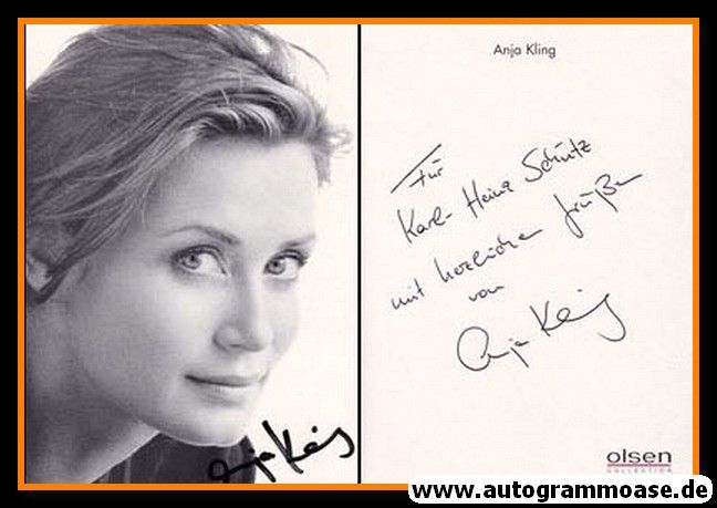 Autogramm Schauspieler | Anja KLING | 2000er (Portrait SW) Olsen 1