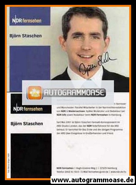 Autogramm TV | NDR | Björn STASCHEN | 2000er (Portrait Color)