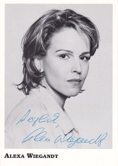 Autogramm Schauspieler | Alexa WIEGANDT | 1990er (Portrait SW)
