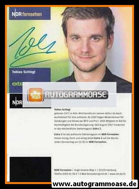 Autogramm TV | NDR | Tobias SCHLEGL | 2000er "Extra 3" (Portrait Color) Garrels