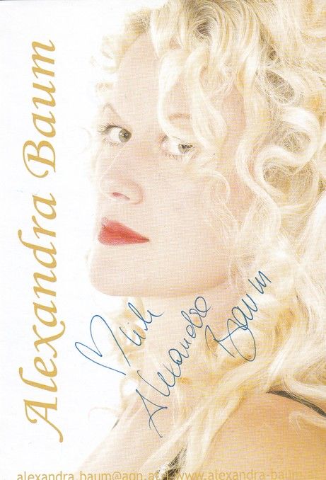 Autogramm Schlager | Alexandra BAUM | 2000er (Portrait Color) Web Site