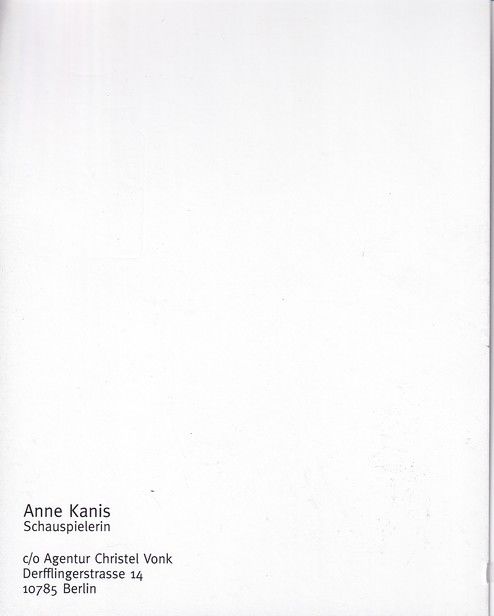 Autogramm Schauspieler | Anne KANIS | 2000er (Portrait SW) Vonk