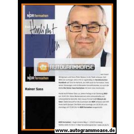 Autogramm TV | NDR | Rainer SASS | 2000er (Portrait Color) Garrels 1