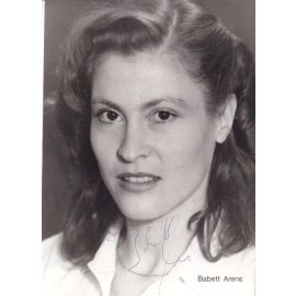 Autogramm Schauspieler | Babett ARENS | 1990er (Portrait SW) Rüdel