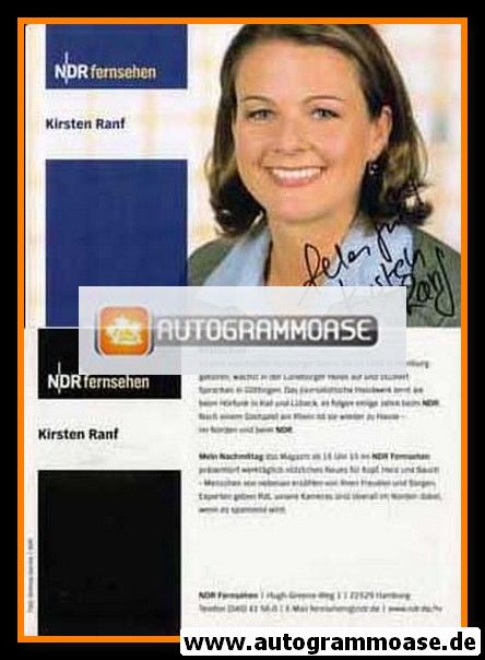 Autogramm TV | NDR | Kirsten RANF | 2000er "Mein Nachmittag" (Garrels)