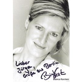 Autogramm Schauspieler | Bianca KARSTEN | 2010er (Portrait SW)